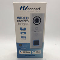 NEW OPEN BOX HZ Connect Wired Video Doorbell Wifi Google, Alexa