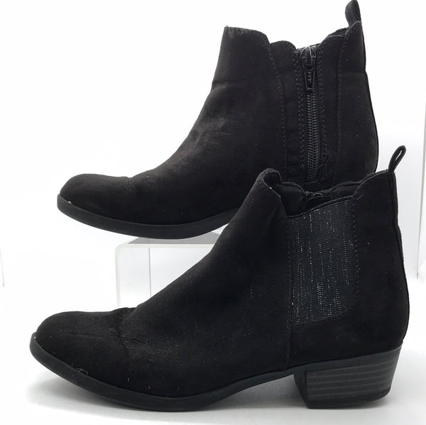 Cat & Jack Black Ankle Boots Girls 4