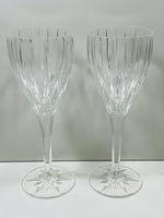 2 Pc Crystal Stem Wine Glasses