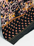 EUC! Liz Claiborne Shawl/Kimono/Cover Up Black, Orange, Purple Floral Waist Length Ladies S/M