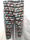 No Boundaries Christmas Leggings Black with Coloful Lightbulbs Juniors XXL 19