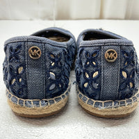 MK Michael Kors Denim Flower Lace Slip On SHOWS WEAR Ladies 6.5