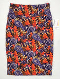 NEW Lularoe Blue and Orange Floral Skirt Ladies S