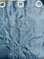 2 PC Denim Blue Curtain Set *SUN BLEACHED BACK*