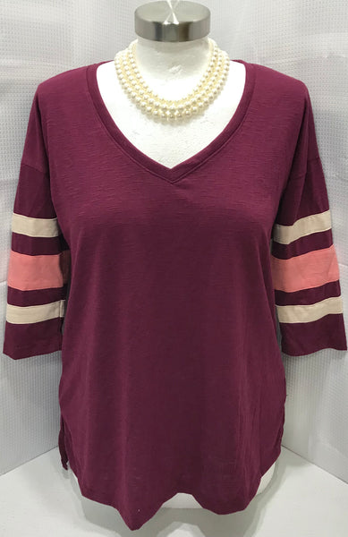 NEW So Burgundy Shirt Ladies XS