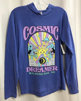 Comfort Colors Pale Blue "Cosmic Dreamer Hooded Shirt Ladies S