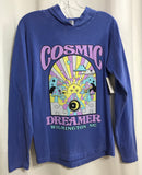 Comfort Colors Pale Blue "Cosmic Dreamer Hooded Shirt Ladies S