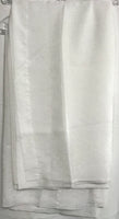 2 PC Curtain SET: White (LT STAINING) Sheer 52"W X 63"L