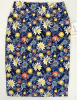 NEW Lularoe Blue Floral Skirt Ladies XS