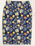 NEW Lularoe Blue Floral Skirt Ladies XS