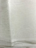 2 PC Curtain SET: White (LT STAINING) Sheer 52"W X 63"L