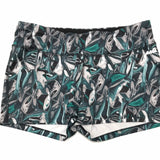 Avia Athletic Shorts Teal & Gray Swirls Ladies L