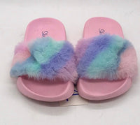 skechers fluffy slides girls 11