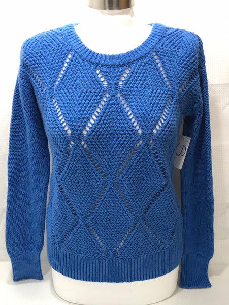 Shrinking Violet Blue Knitted Sweater Ladies S