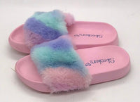 skechers fluffy slides girls 11