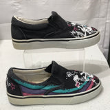 Xhilaration (HAS HOLE/SHOWS WEAR) Skull Canvas Shoes Girls 2.5