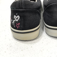 Xhilaration (HAS HOLE/SHOWS WEAR) Skull Canvas Shoes Girls 2.5